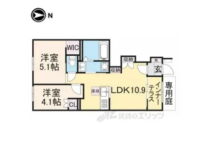 ADORE(2LDK/1階)の間取り写真