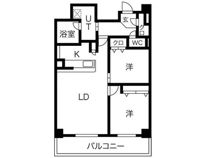 ロイジェント日吉II(2LDK/10階)の間取り写真