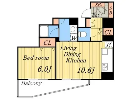 アルテシモプリマ(1LDK/4階)の間取り写真