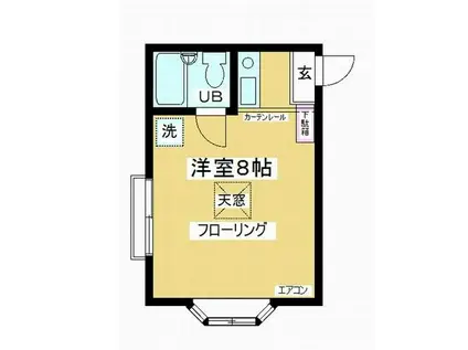 有泉けやき館(ワンルーム/2階)の間取り写真