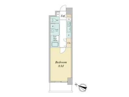 RIDGE大曾根(1K/8階)の間取り写真