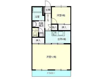 ロイヤルハイツ(2DK/2階)の間取り写真