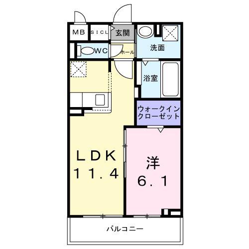 埼玉高速鉄道 鳩ケ谷駅 徒歩6分 3階建 築1年(1LDK/3階)の間取り写真
