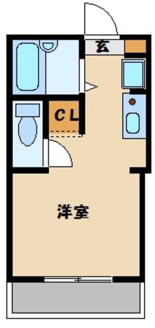 ヴィラージュ大宮(ワンルーム/1階)の間取り写真