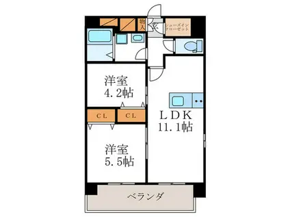 LIVECASA千本今出川(2LDK/3階)の間取り写真