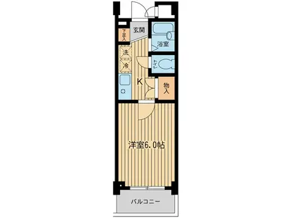 アーデン目黒不動前(1K/1階)の間取り写真