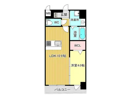 Tパーク歯大前(1LDK/5階)の間取り写真