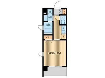 KDXレジデンス用賀(1K/4階)の間取り写真