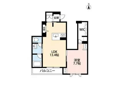 TSUBOENO(1LDK/2階)の間取り写真