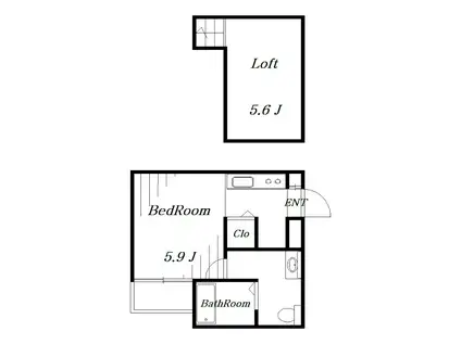 MORNING HILLS蘇我(ワンルーム/2階)の間取り写真
