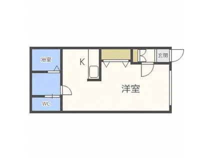ヤマダビンタン(1K/1階)の間取り写真