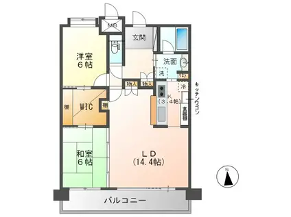 ポレスター佐久平703(2LDK/7階)の間取り写真