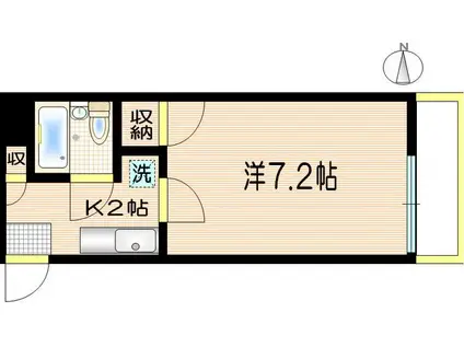 T-フラッツ2(1K/1階)の間取り写真