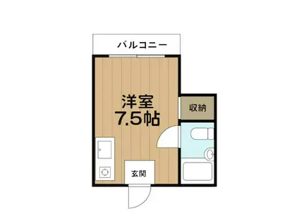 パークヒル用賀(ワンルーム/4階)の間取り写真