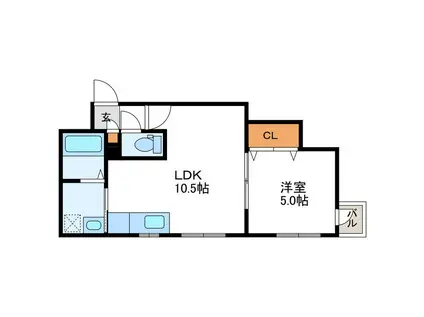 ERGO エルゴ(1LDK/2階)の間取り写真