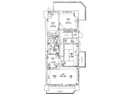 リベール明石江井ヶ島II(3LDK/7階)の間取り写真