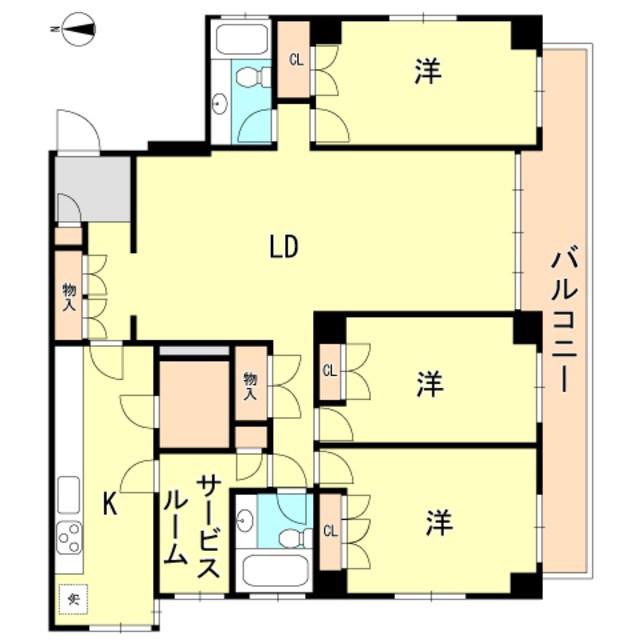 モナリザマンション(3LDK/2階)の間取り写真
