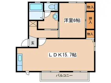 プロムナード桜台I(1LDK/2階)の間取り写真