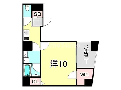 GRANDI京都(ワンルーム/6階)の間取り写真