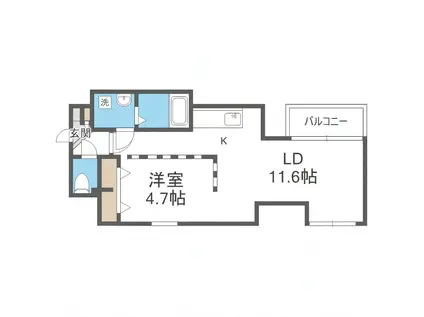 札幌中央レジデンス(1LDK/11階)の間取り写真