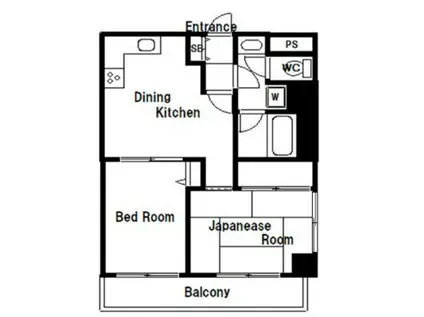 ライオンズマンション伊勢佐木町(2DK/6階)の間取り写真