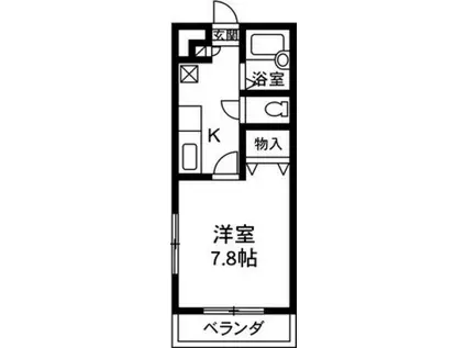 ラベンダーハイツ(1K/3階)の間取り写真
