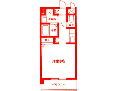 ストーンフィールド湘南Ⅱ(1K/3階)の間取り写真