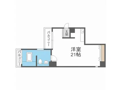 レキシントンスクエア北堀江(ワンルーム/8階)の間取り写真