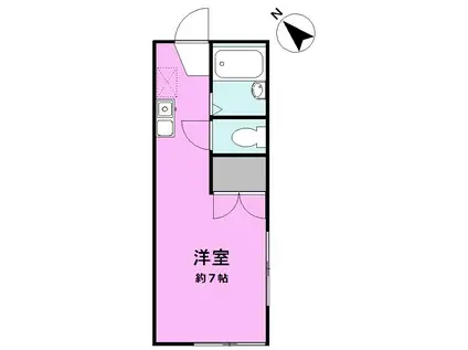 パレスボンジュール(ワンルーム/1階)の間取り写真