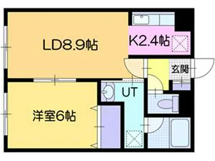 ラ・シュエット花園MII(1LDK/3階)の間取り写真