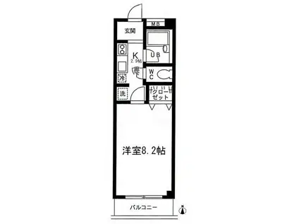 サンセール塩釜(1SK/3階)の間取り写真