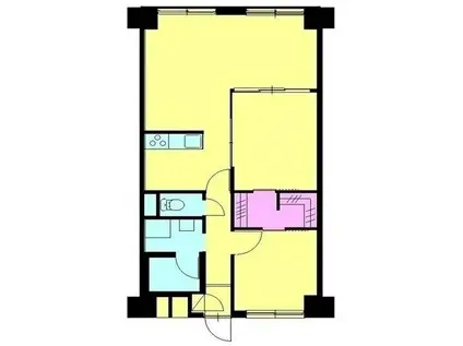 北大阪ハイツ(2LDK/2階)の間取り写真