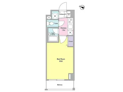 コンフォリア文京白山(1K/3階)の間取り写真