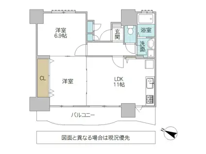 シャトーアトラス(2LDK/3階)の間取り写真