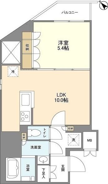 KURAMAE214(1LDK/5階)の間取り写真