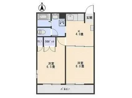 フェアリー(2K/1階)の間取り写真