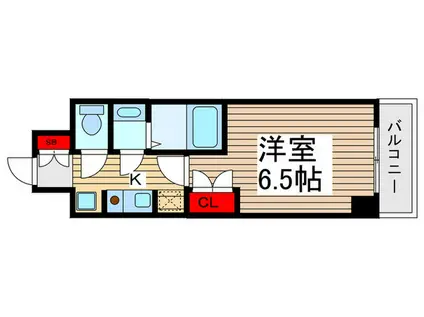 グランドゥールふじみ野(1K/3階)の間取り写真