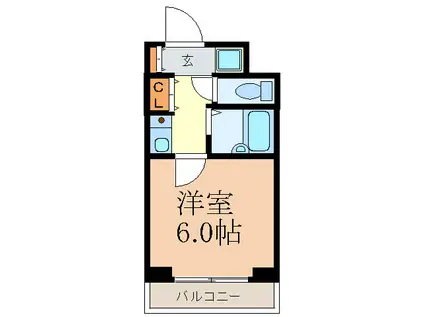 ラ・レジダンス・ド・江坂(1K/3階)の間取り写真