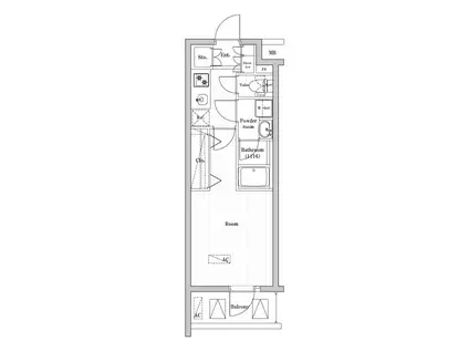 オーパスレジデンス武蔵小山(1K/5階)の間取り写真