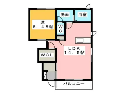 アライアンス(1LDK/1階)の間取り写真