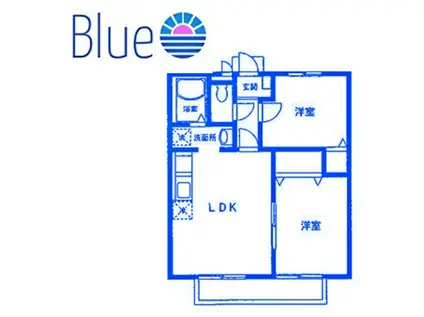 コ一ポソレジオ(2LDK/1階)の間取り写真