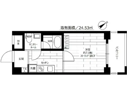 グランドコンシェルジュ(1K/2階)の間取り写真