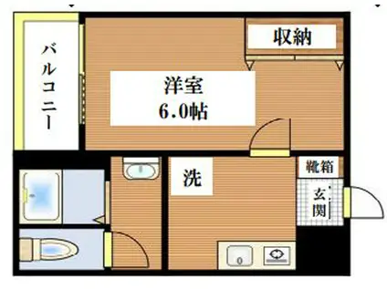 カレッジ・スクエア白山(1K/1階)の間取り写真