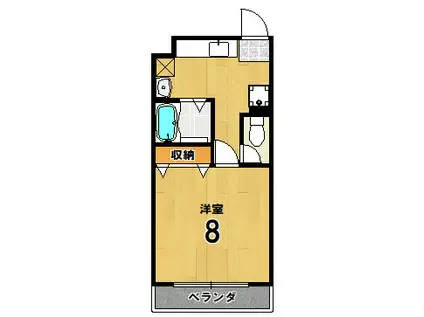 CASA MASS(1K/3階)の間取り写真