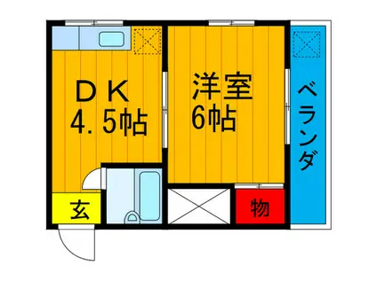 クリオコート磯島(1DK/4階)の間取り写真
