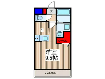 埼玉高速鉄道 鳩ケ谷駅 徒歩7分 3階建 築1年(1K/3階)の間取り写真