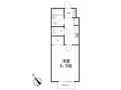 ハウスガーベラ(1K/1階)の間取り写真