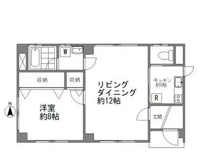 MT新大橋(1LDK/1階)の間取り写真