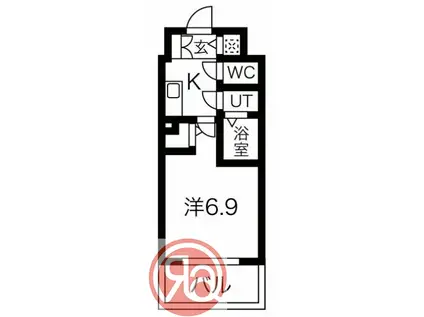 レジュールアッシュ難波MINAMI(1K/4階)の間取り写真