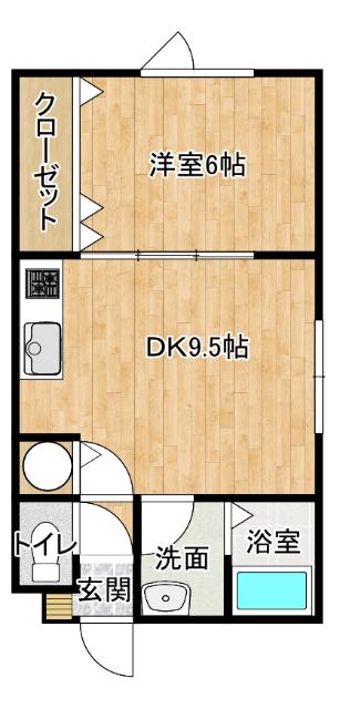 シーマリン(1DK/1階)の間取り写真